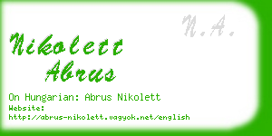 nikolett abrus business card